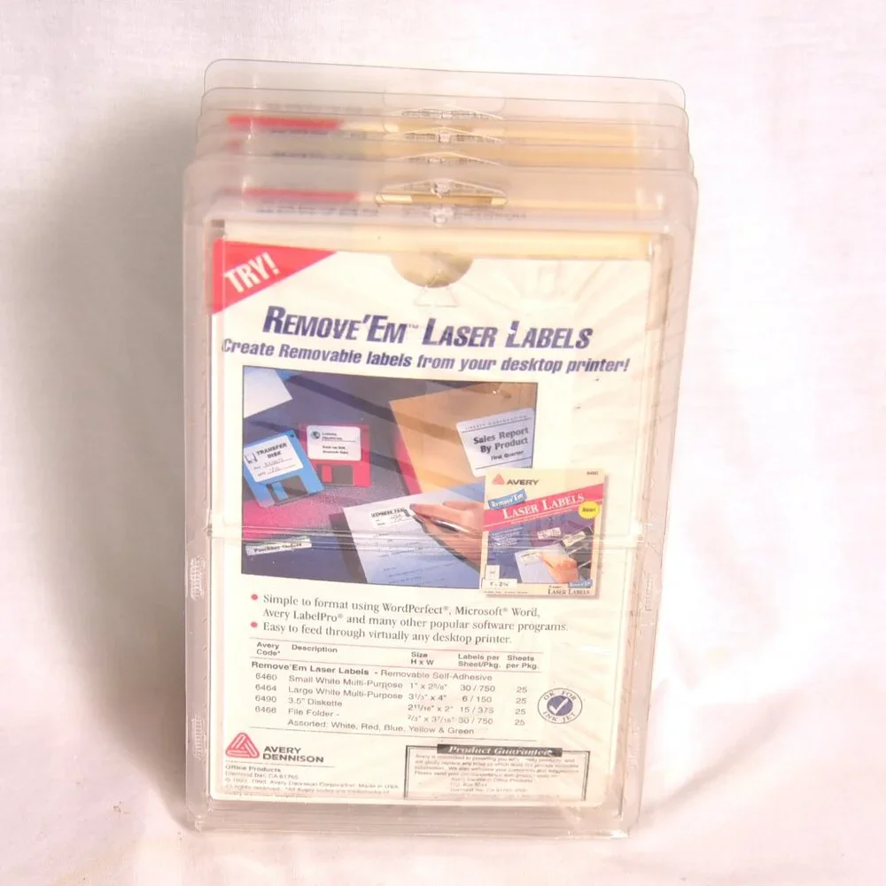 Avery Color Coding Labels Rainbow Pack Removable 3x5 6 packs of 35 8048AS